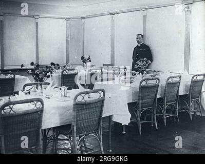 Salle à manger de l'Airship R. 101 Banque D'Images