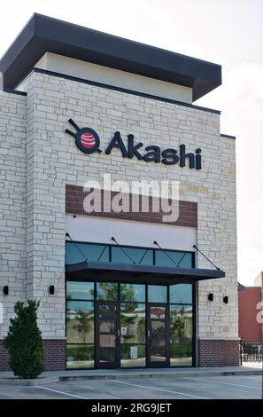 Houston, Texas États-Unis 07-30-2023, Akashi Fusion Asian and Sushi Bar extérieur à Houston, TX. Authentique chaîne de restaurants japonais et chinois. Banque D'Images