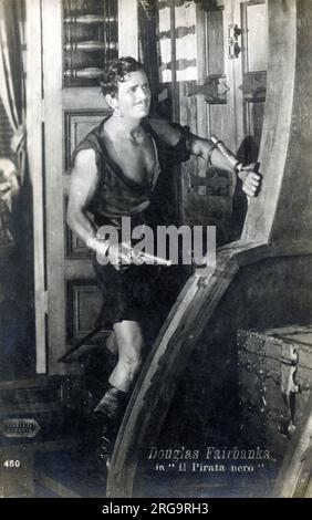 Douglas Fairbanks (1883-1939) dans 'The Black Pirate' (1926) Banque D'Images