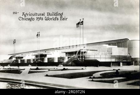 Bâtiment agricole - Chicago 1933 exposition universelle - Un siècle de progrès. Banque D'Images