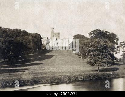 Château de Hornby, Lancashire - sur la rivière Wenning. Banque D'Images