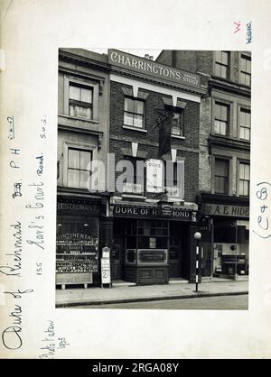 Photographie du duc de Richmond, pH, Earls court, Londres. Le côté principal de l'impression (illustré ici) représente : face gauche sur la vue du pub. Le verso de l'imprimé (disponible sur demande) détails: Trading Record 1929 . 1961 pour le duc de Richmond, Earls court, Londres SW5 9QG. En juillet 2018 . Démoli Banque D'Images