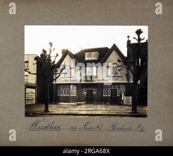 Photographie de Wrestlers pH, Highgate, Londres. Le côté principal de l'imprimé (illustré ici) représente : face sur la vue du pub. Le verso de l'imprimé (disponible sur demande) détails: Rien pour les Wrestlers, Highgate, Londres N6 4AA. En juillet 2018 . Tavernes de punch Banque D'Images