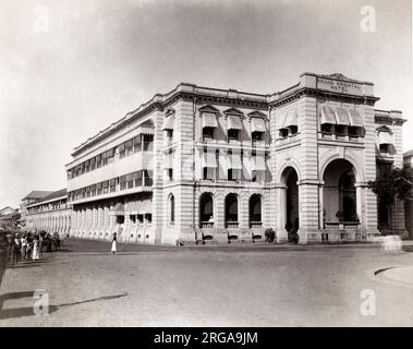 Photographie du siècle 19th : Grand Oriental Hotel, Colombo, Ceylan, Sri Lanka Banque D'Images