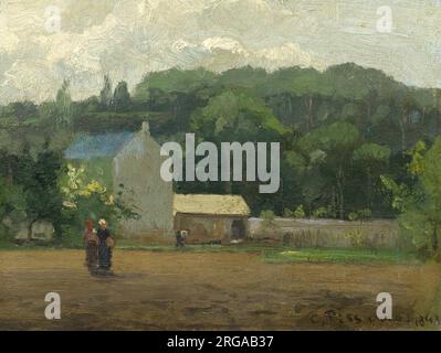 Paysage à la Varenne-Saint-Hilaire 1863 de Camille Pissarro Banque D'Images