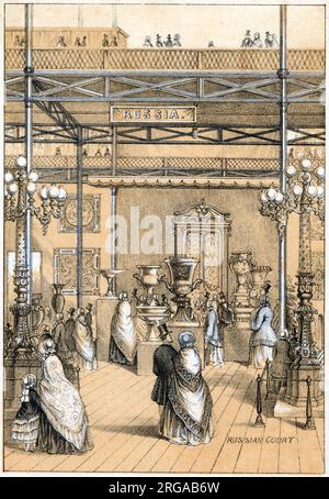 The Great Exhibition of 1851, Hyde Park, Londres - Russian court Banque D'Images