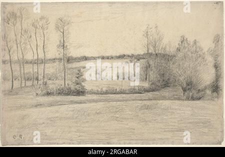 Arbres et prairies à Eragny 1895/1900 par Camille Pissarro Banque D'Images