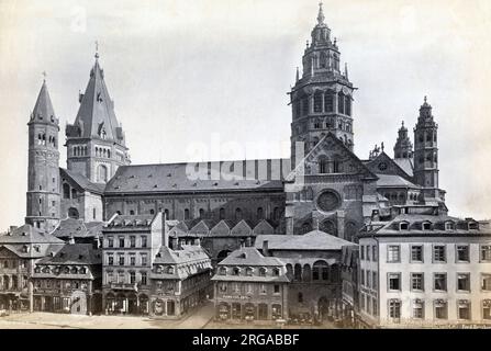 Cathédrale de Mayence (cathédrale Saint-Martin), Mayence, Allemagne Banque D'Images