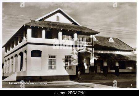 Gare ferroviaire, Dar es Salaam, Tanzanie. Banque D'Images