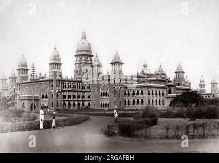 La Haute Cour de Madras, Chennai (Inde), c.1880 . Banque D'Images