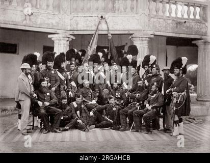 Scottish Regiment, armée britannique, Inde, c.1860 Banque D'Images