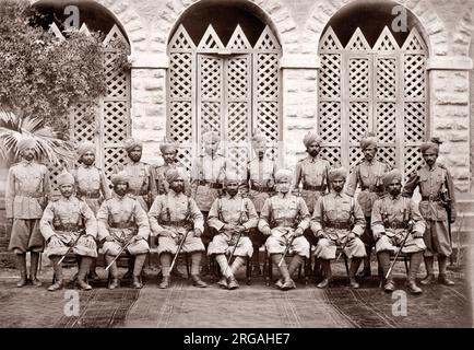 Le punjabi, baloutche et soudures Afridi, Armée britannique, c.1905 Banque D'Images