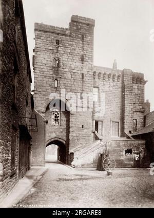 Photographie du XIXe siècle : The Moot Hall, Hexham, Northumerland. Banque D'Images