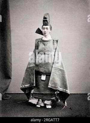 C.1880, le Japon - jeune prêtre Banque D'Images