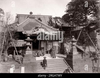 C.1880, le Japon - Temple Yakushi Honmura à Yokohama Banque D'Images