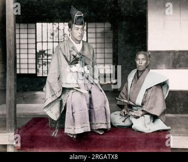 c.1880's Japon - membres du cabinet du Mikado, hauts fonctionnaires du gouvernement Banque D'Images