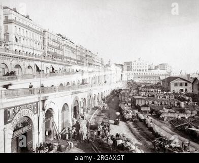 Dépôt de fer dans le secteur du port, Alger, Algérie, c.1890 Banque D'Images