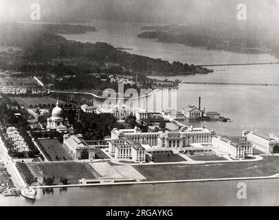 Au début du xxe siècle vintage press photographie - United States Naval Academy à Annapolis, Maryland, vers 1925. Banque D'Images