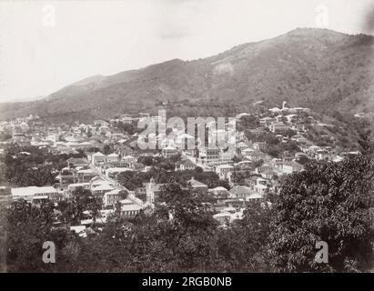 Photo de la fin du XIXe siècle - vue du château de Blackbear, Charlotte Amalie, St Thomas, maintenant îles Vierges américaines. Banque D'Images