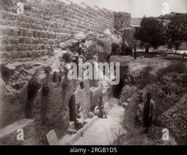 Le Garden Tomb, Jérusalem, Palestine, Israël, c.1890's Banque D'Images