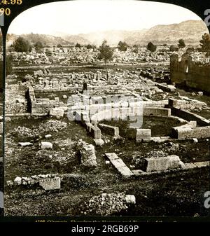 L'Héraéon et le Temple de Zeus, Olympie, Grèce Banque D'Images