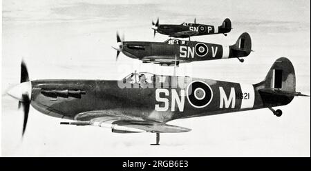 Avion Fighter à siège unique RAF Supermarine Spitfire VB, WW2 Banque D'Images