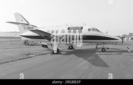 Handley page HP-137 Jetstream 1 G-AWVK (msn 208), de Racal Decca Navigator Company Ltd, au salon aérien de SBAC Farnborough, qui s'est tenu du 5-12 au 22 septembre 1976. Banque D'Images