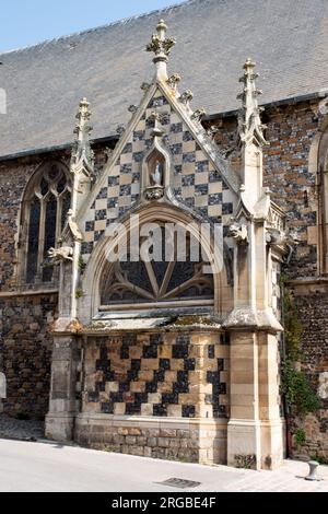 Saint Valery sur somme, l'église de Saint Martin côté chapelle extérieure Banque D'Images