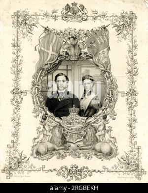 Edward, Prince de Galles et la princesse Alexandra, plus tard le roi Edward VII et la reine Alexandra. Banque D'Images