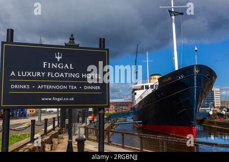 Fingal Floating Hotel, Leith, Édimbourg, Écosse, Royaume-Uni Banque D'Images