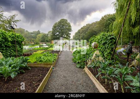 Le jardin du marché au Pig Hotel à Bridge, près de Canterbury, Kent. Banque D'Images