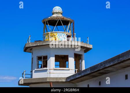 Phare de Leith West Breakwater, Édimbourg, Écosse, Royaume-Uni Banque D'Images