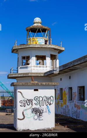 Phare de Leith West Breakwater, Édimbourg, Écosse, Royaume-Uni Banque D'Images