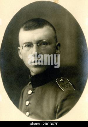 Portrait d'un soldat allemand, WW1 Banque D'Images