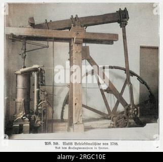 Le moteur à vapeur amélioré de James Watt en 1788. Banque D'Images