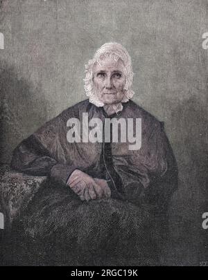 SARAH BUSH LINCOLN belle-mère d'Abraham Lincoln à l'âge de 76 ans Banque D'Images