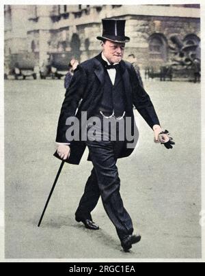 WINSTON CHURCHILL (1874 - 1965) comme premier seigneur de l'Amirauté pendant la crise politique dans les premiers mois de la première Guerre mondiale Banque D'Images