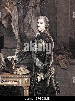 WENZEL ANTON furst von KAUNITZ, graf von Rietburg, homme d'État autrichien, chancelier à la cour de Maria Theresa. Banque D'Images