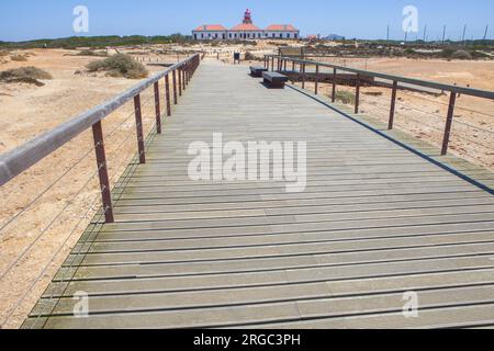 Phare de Cabo Sardao, situé au point le plus à l'ouest de la région de l'Alentejo au Portugal Banque D'Images