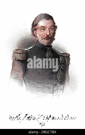 OMER (ou Omar) PASHA Nom réel: Michael Latta général croate dans l'armée turque, commandant de l'armée dans la guerre de Crimée, Banque D'Images