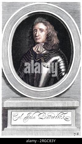 Colonel JOHN PENRUDDOCK soldat Royaliste, injustement décapité pour trahison par Cromwell. Banque D'Images