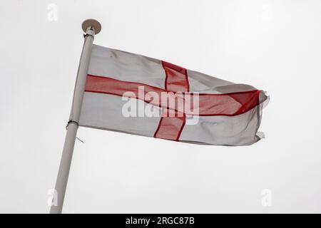 Drapeau anglais à Clevedon, Angleterre Banque D'Images