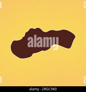 Icône carte Slovaquie. Forme de pays sur fond dégradé rayé rayé radiant. Affiche vibrante Slovaquie. Illustration vectorielle authentique. Illustration de Vecteur