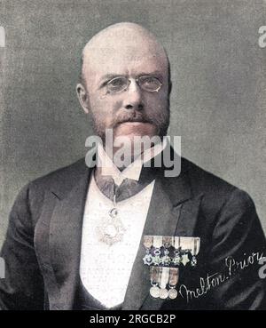 L'artiste anglais et correspondant de guerre pour The Illustrated London News du début de 1870s jusqu'en 1904. Il a été noté pour sa capacité à esquisser des scènes rapidement, en renvoyant ces images aux bureaux de l'ILN où ils seraient redessinés, gravés sur des blocs de bois et imprimés dans le journal. Banque D'Images