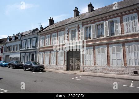 Montreuil-sur-Mer, place Saint Jacques, ancien marché aux animaux Banque D'Images