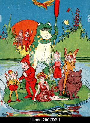 The Fairy Folk sur Freddy Frog's Ferry Banque D'Images