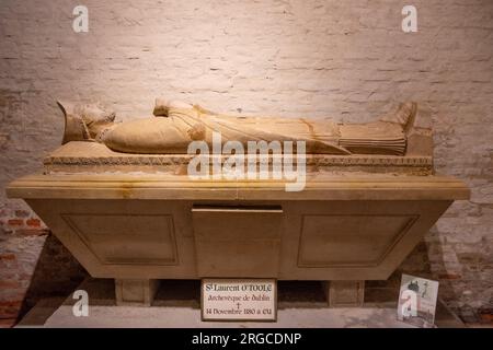 Sarcophage de Laurence OToole, Saint Laurent, eu Banque D'Images