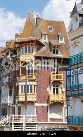 Mers-les-bains villas en bord de mer Banque D'Images