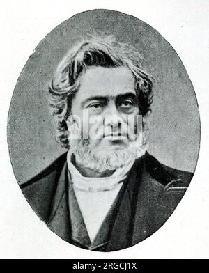 Jules Favre (1809-1880), avocat et homme d'État français, défenseur de Felice Orsini, révolutionnaire italien. Banque D'Images