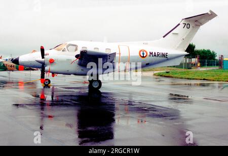 Aeronavale - Embraer EMB-121 Xingu 70 (msn 121070), de 11 flottille, au Royal International Air Tattoo - RAF Fairford 22 juillet 1993. (Aéronautique - Aéronautique navale - Aviation navale française) Banque D'Images